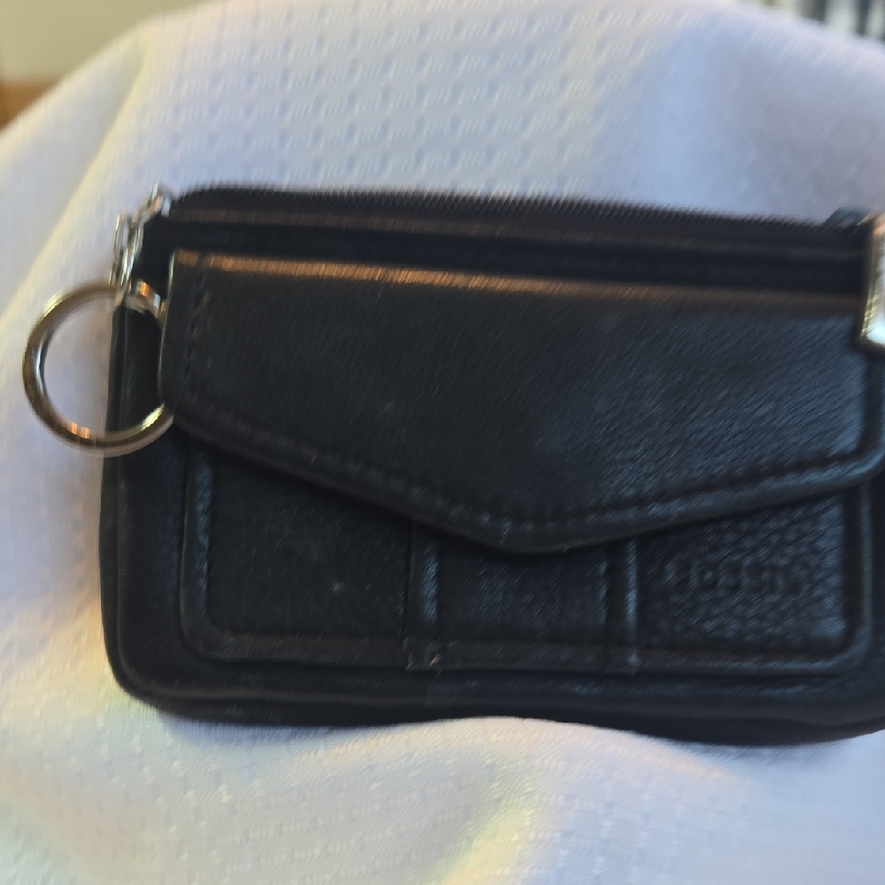 Fossil Mini Leather Wallet Black